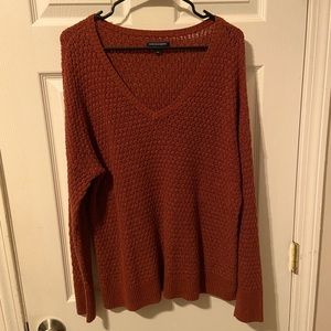 American Eagle size XL rust knit sweater